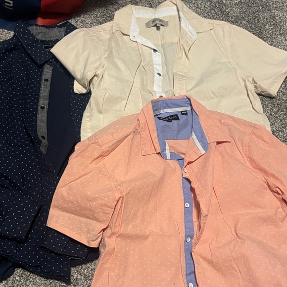 Kenneth Cole Peach, Navy, and Cream Casual Shirts - Picture 1 of 4